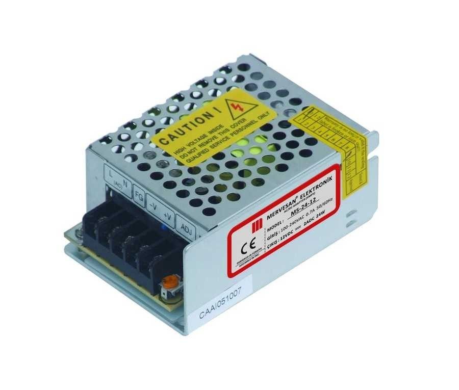 Mervesan MT-24-12 25W 12V 2A Metal Kasa Adaptör