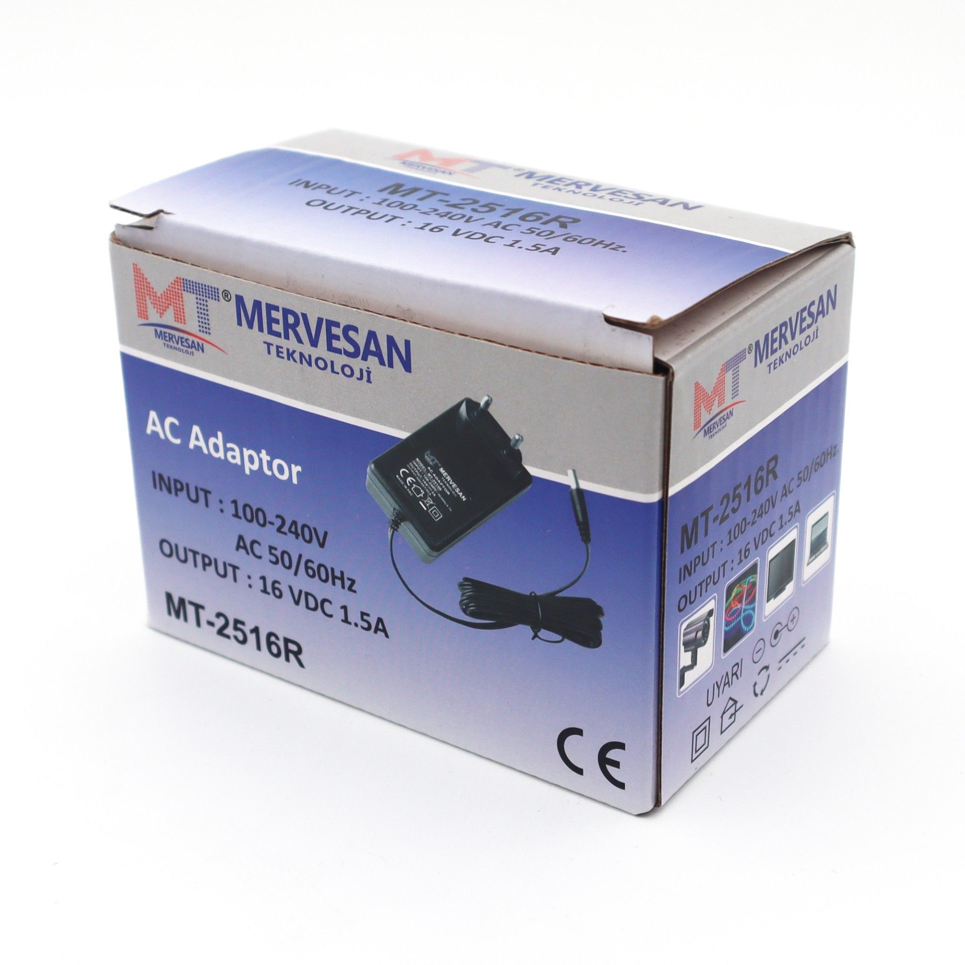 Mervesan MT-2516R 25W 16V DC 1.5A Rca Priz Tipi Ad