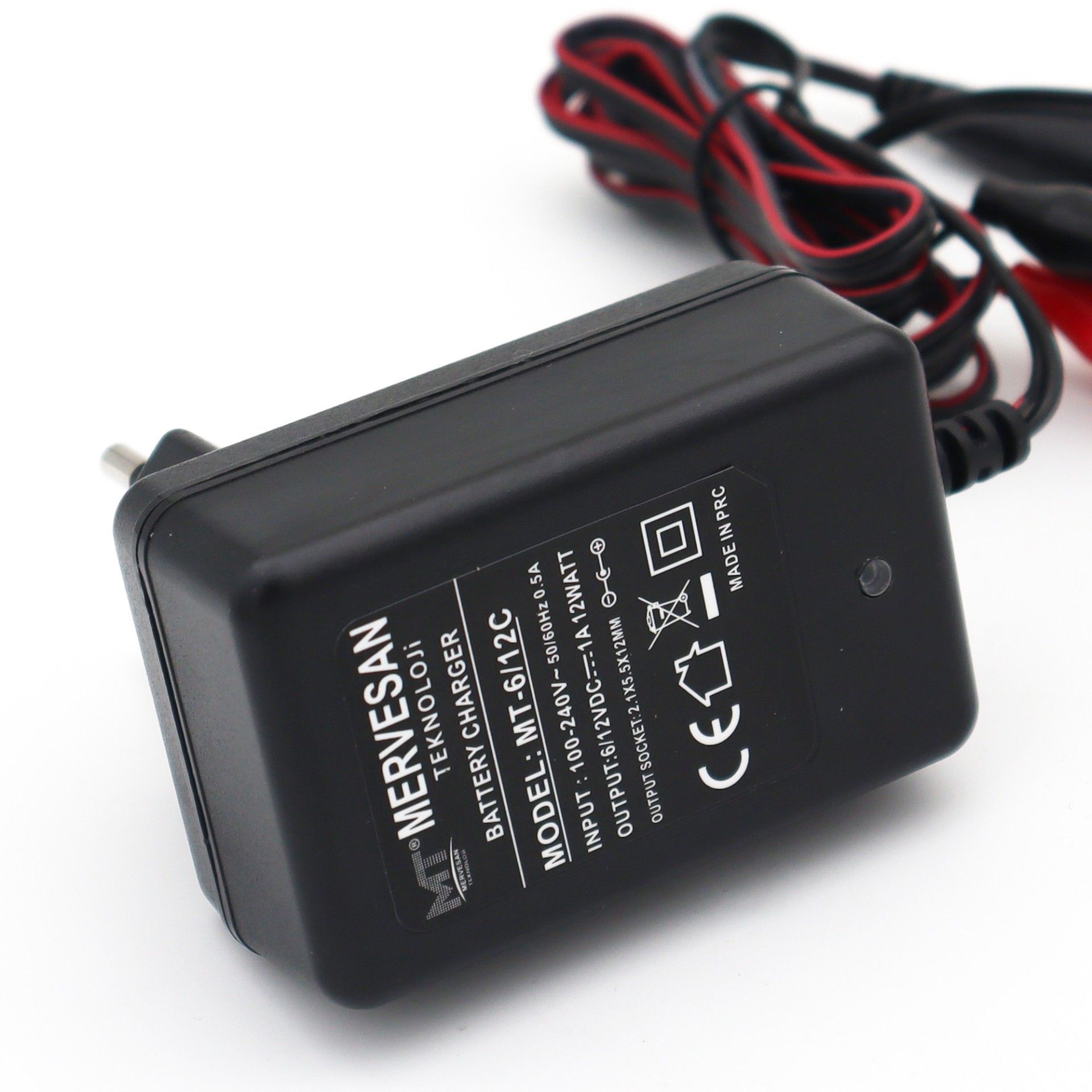 Mervesan MT-6/12C 15W  6V-12V 1A Akü Şarj Cihazı