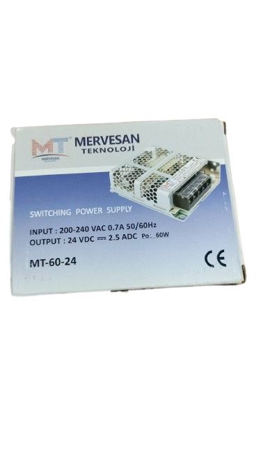 Mervesan MT-60-24 60W 24V 2.5A Metal Kasa Adaptör