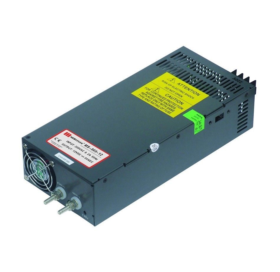 Mervesan MS-800-12 800W 12V 66A Metal Kasa Adaptör