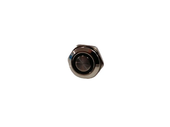 Metal Buton Yaylı 16mm 12V Yeşil Ledli D35