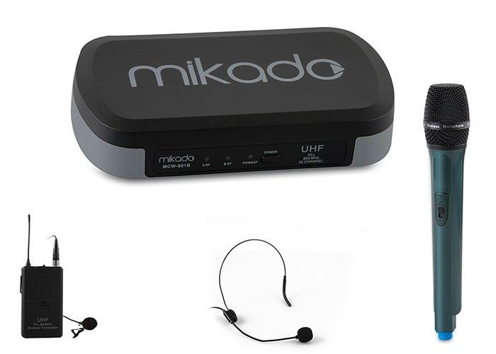 Mikado MCW-801B 1EL 1 Yaka 16X2 Kanal Kablosuz Mik