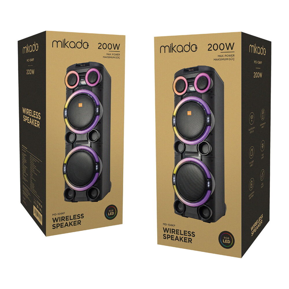 Mikado MD-104KP 200W Mikrofonlu Bluetooth Hoparlör