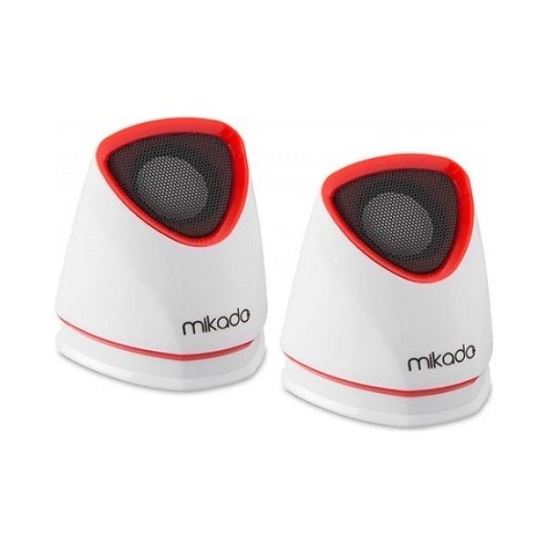 Mikado MD-158 2.0 Beyaz/Kırmızı USB Speaker