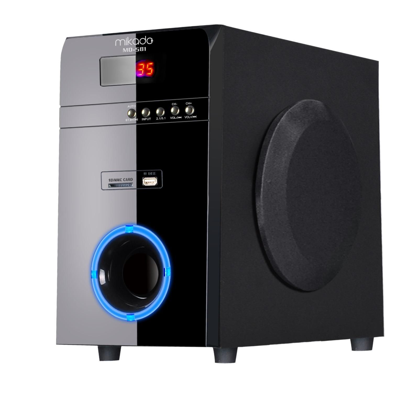 Mikado MD-581BT 110W USB+SD+FM 5+1 Ses Sistemi