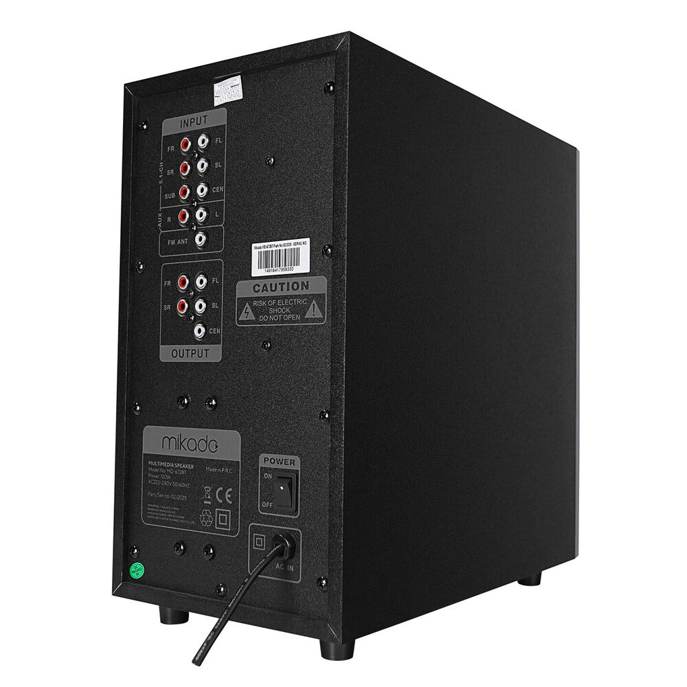 Mikado MD-672BT 5+1 120W Usb Sd Fm BT Speaker Siya