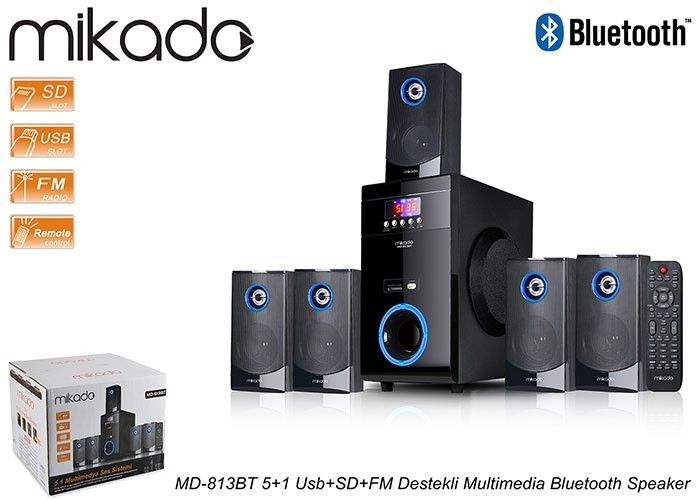 Mikado MD-813BT 5+1 Usb/Sd/Fm Bluetooth Speaker