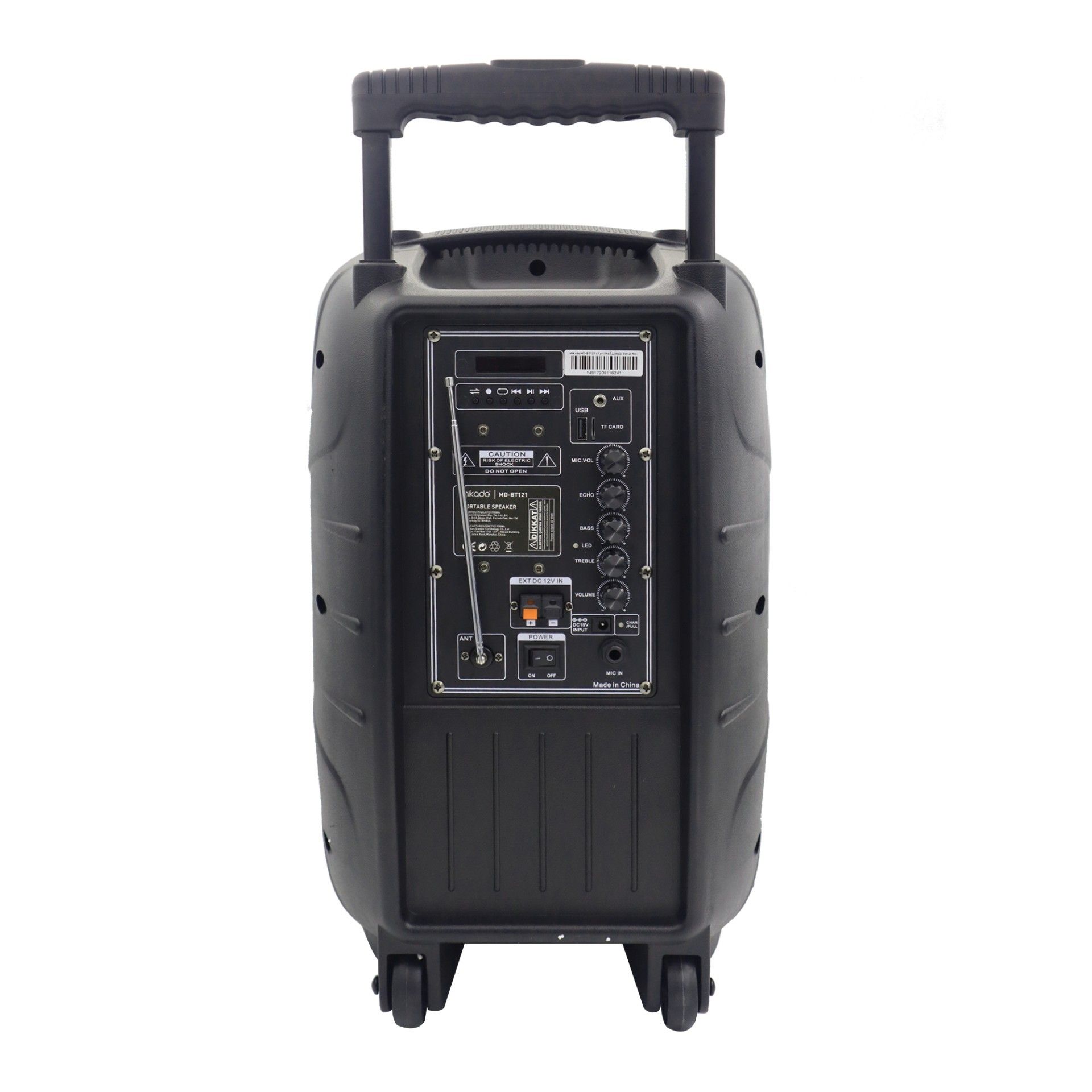 Mikado MD-BT121 Siyah 30W 12" Mikrofonlu Anfi