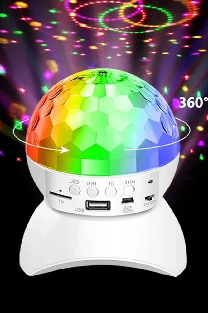 Mikado MD-X740 Şarjlı BT/TF/USB Beyaz Disko Topu