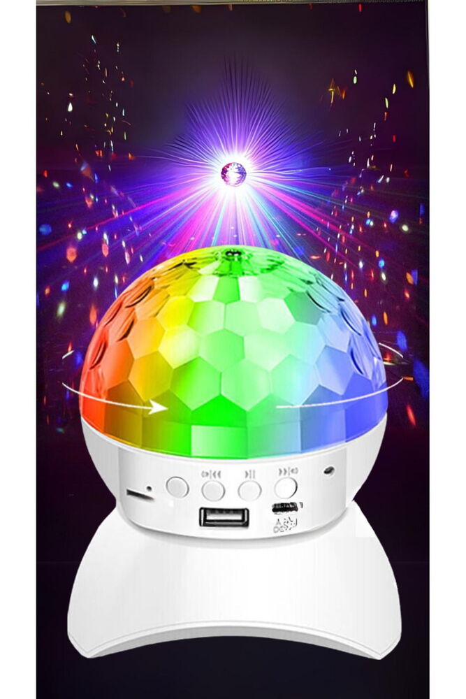 Mikado MD-X740 Şarjlı BT/TF/USB Beyaz Disko Topu