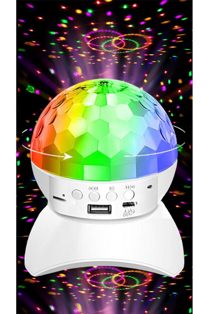 Mikado MD-X740 Şarjlı BT/TF/USB Beyaz Disko Topu