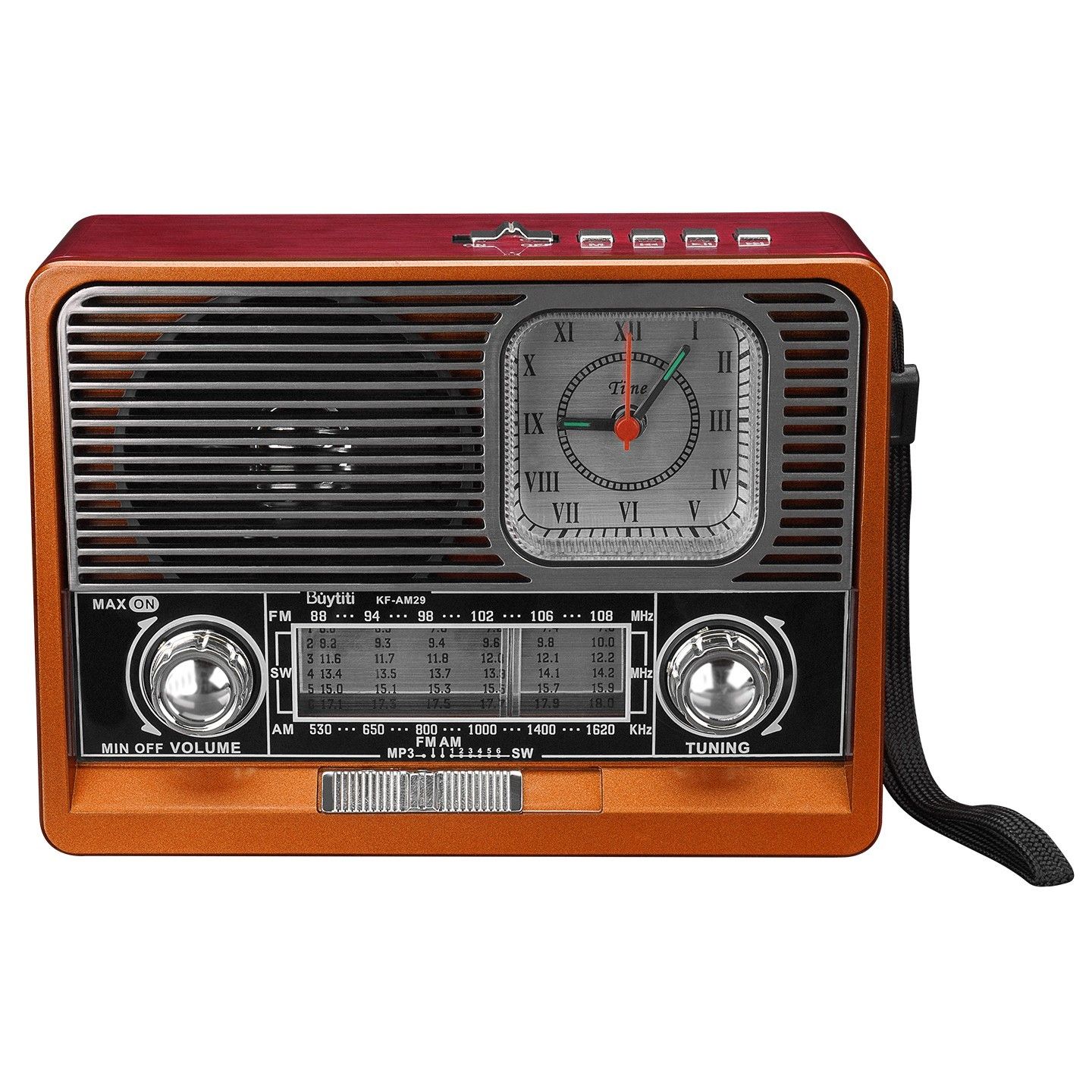 Mikado MDR-105-BT Ahşap USB-TF BT Klasik Radyo