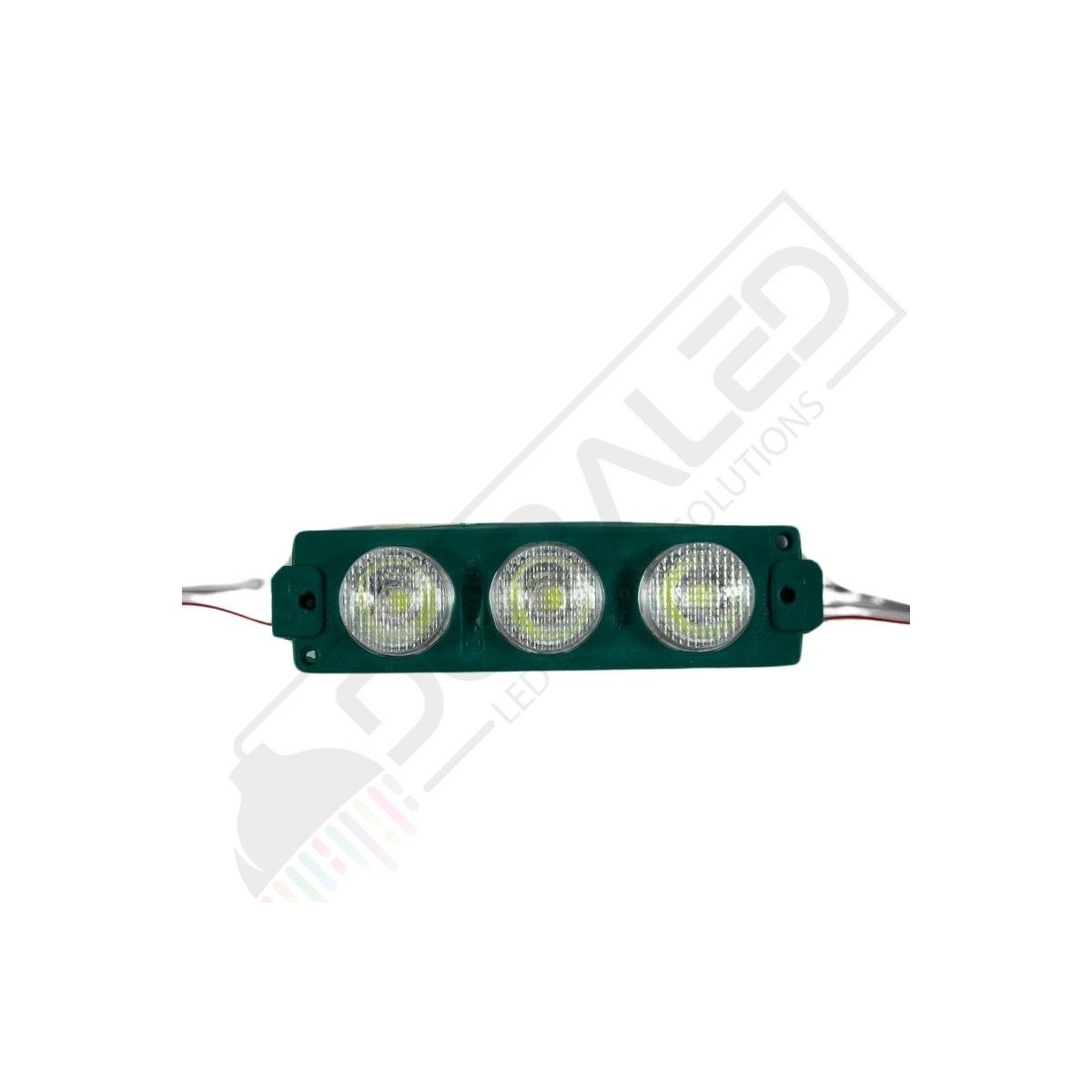 Modül Led Lensli 3 Çipli 1.08W Şeffaf Kasa Yeşil
