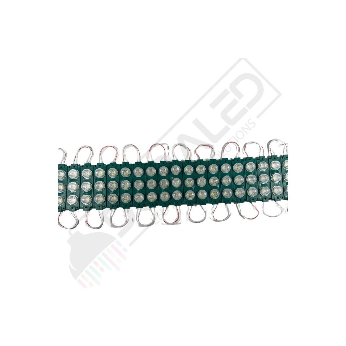 Modül Led Lensli 3 Çipli 1.08W Şeffaf Kasa Yeşil