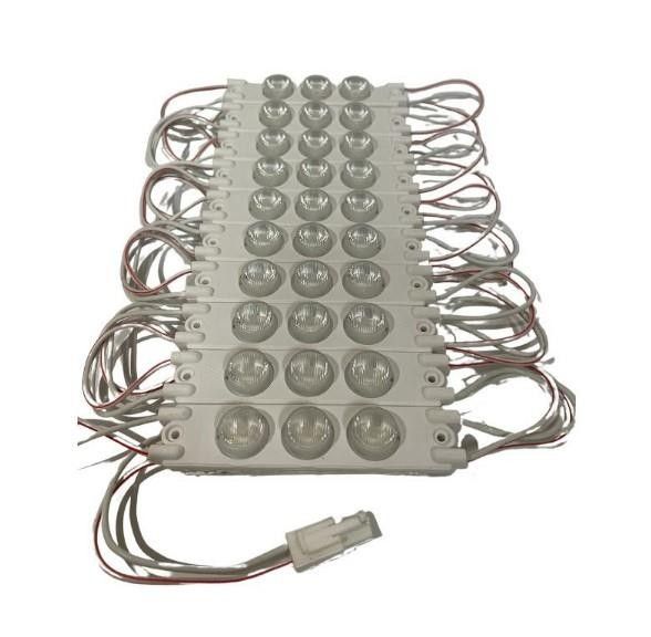Modül Led Lensli 3 Çipli 1.08W Şeffaf Kasa Beyaz