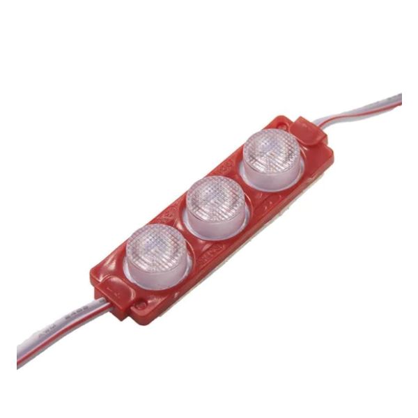 Modül Led Lensli 3 Çipli 1.5W Renkli Kasa Kırmızı