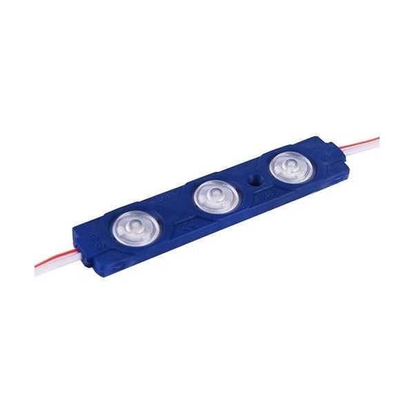 Modül Led Lensli 3 Çipli 1.5W Renkli Kasa Mavi