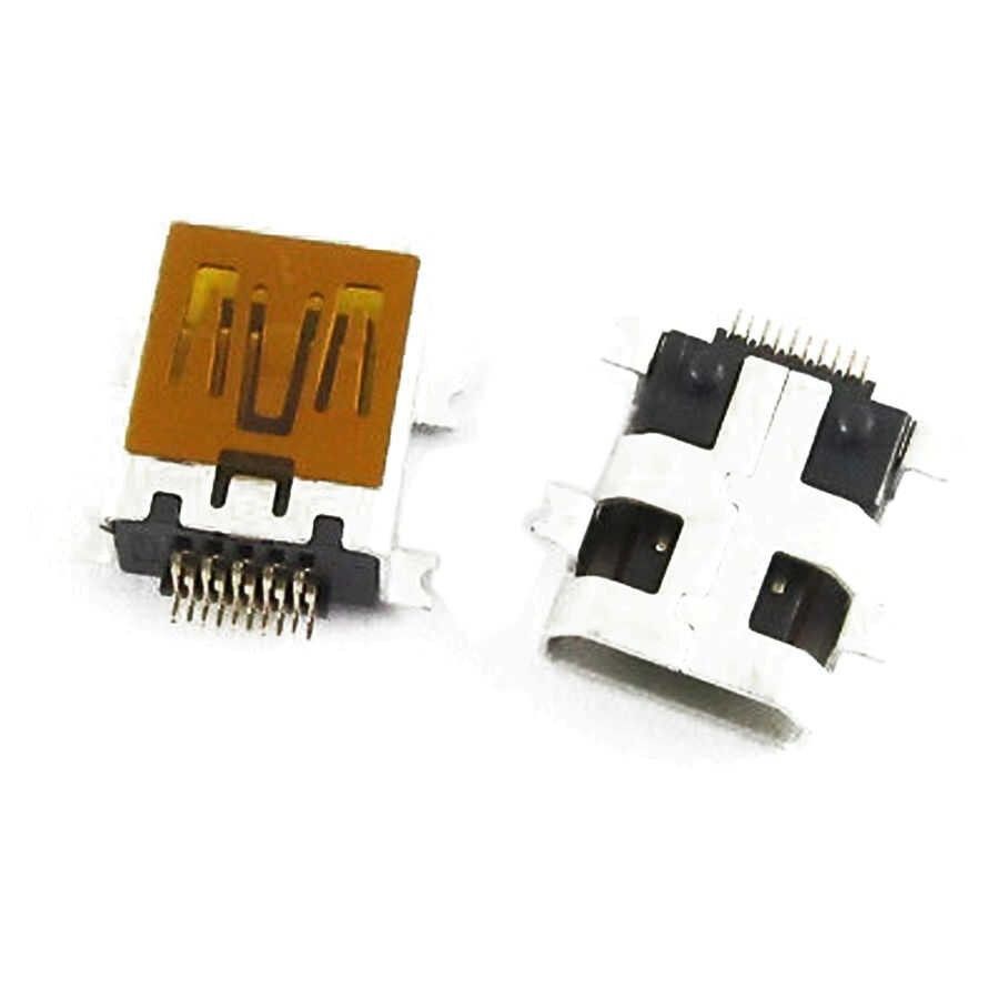 MS-073 Smd 10 Pin Mini Usb Dişi Gold Şase Soket