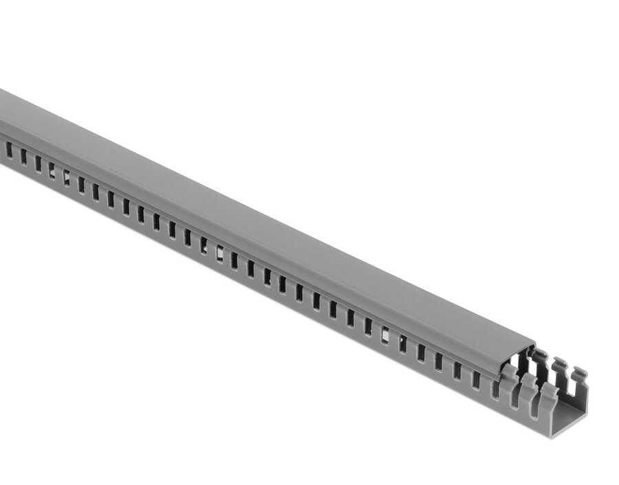 Mutlusan 25x25 Delikli Kablo Kanalı Gri 2m. (K.60)