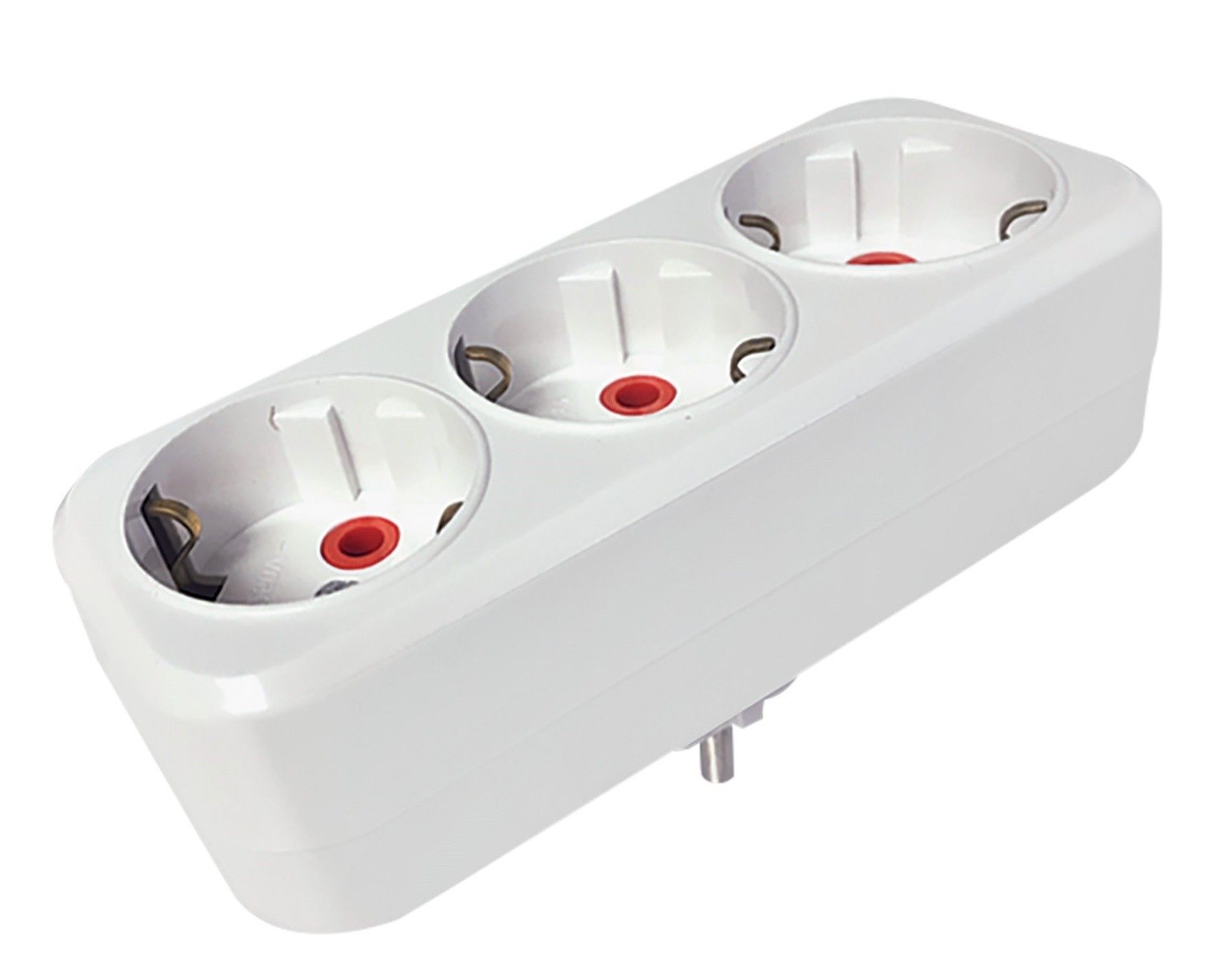 Mutlusan Plus Üçlü Topraklı Düz Tip Fiş-Priz Beyaz