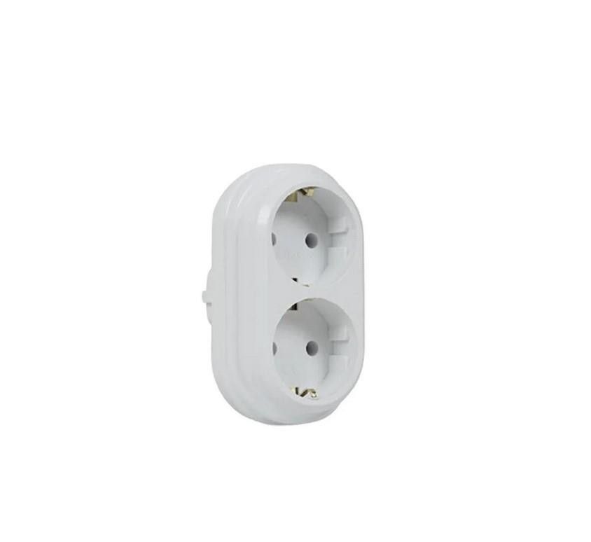Mutlusan İkili Topraklı Fiş-Priz Düz Tip Beyaz