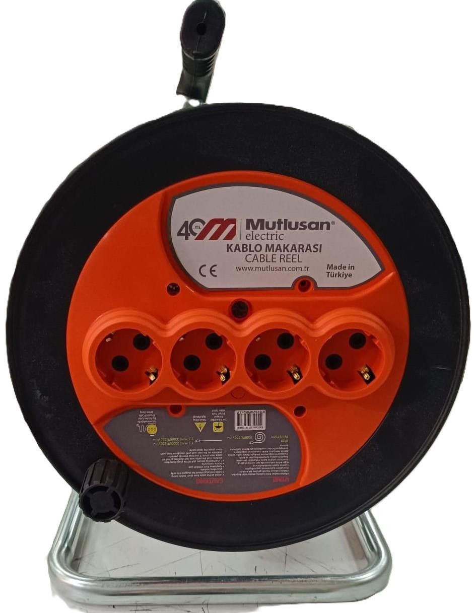 Mutlusan MK1001 4 Prizli Plastik Kablo Makarası