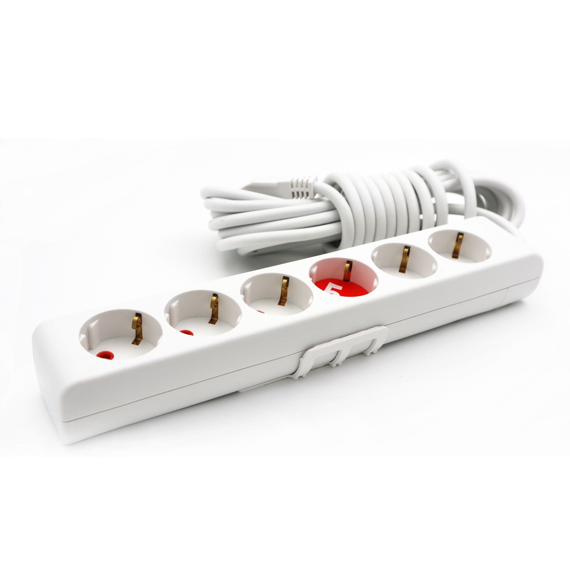 Mutlusan Ri-Tech Altılı ÇK Topraklı Grup Priz 5m.