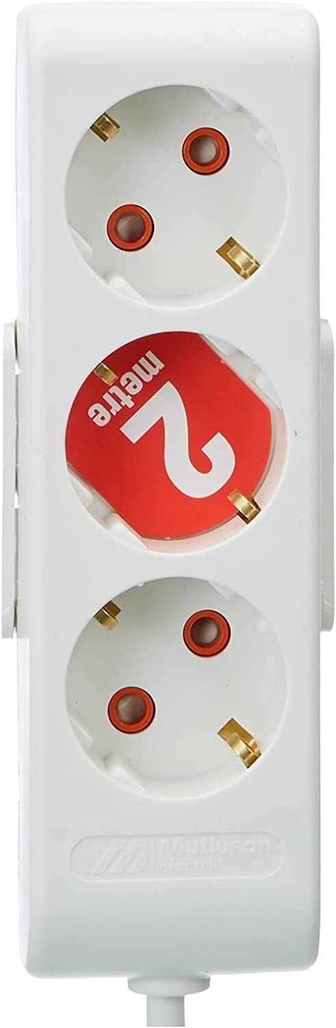 Mutlusan Ri-Tech Üçlü ÇK Topraklı Grup Priz 2m.