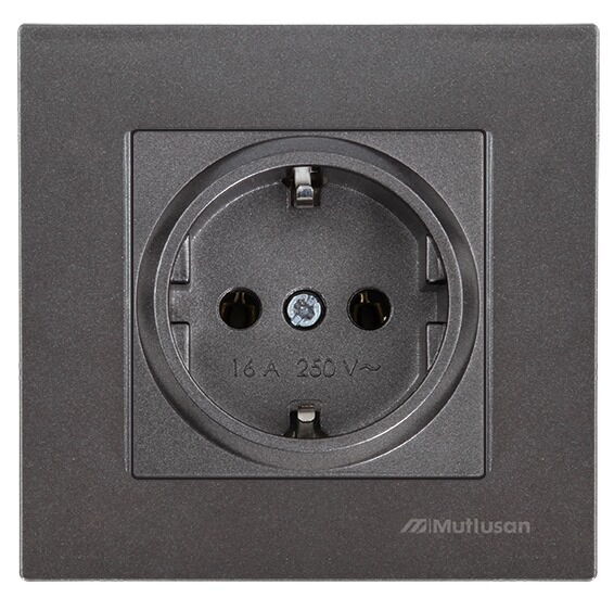 Mutlusan Rita Topraklı Priz Füme