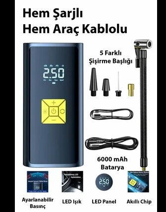 Mutlusan Taşınabilir Akıllı Şişirme Pompası