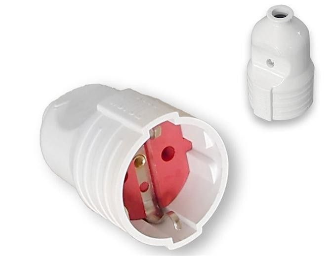 Mutlusan Plus Topraklı Dişi Fiş Beyaz