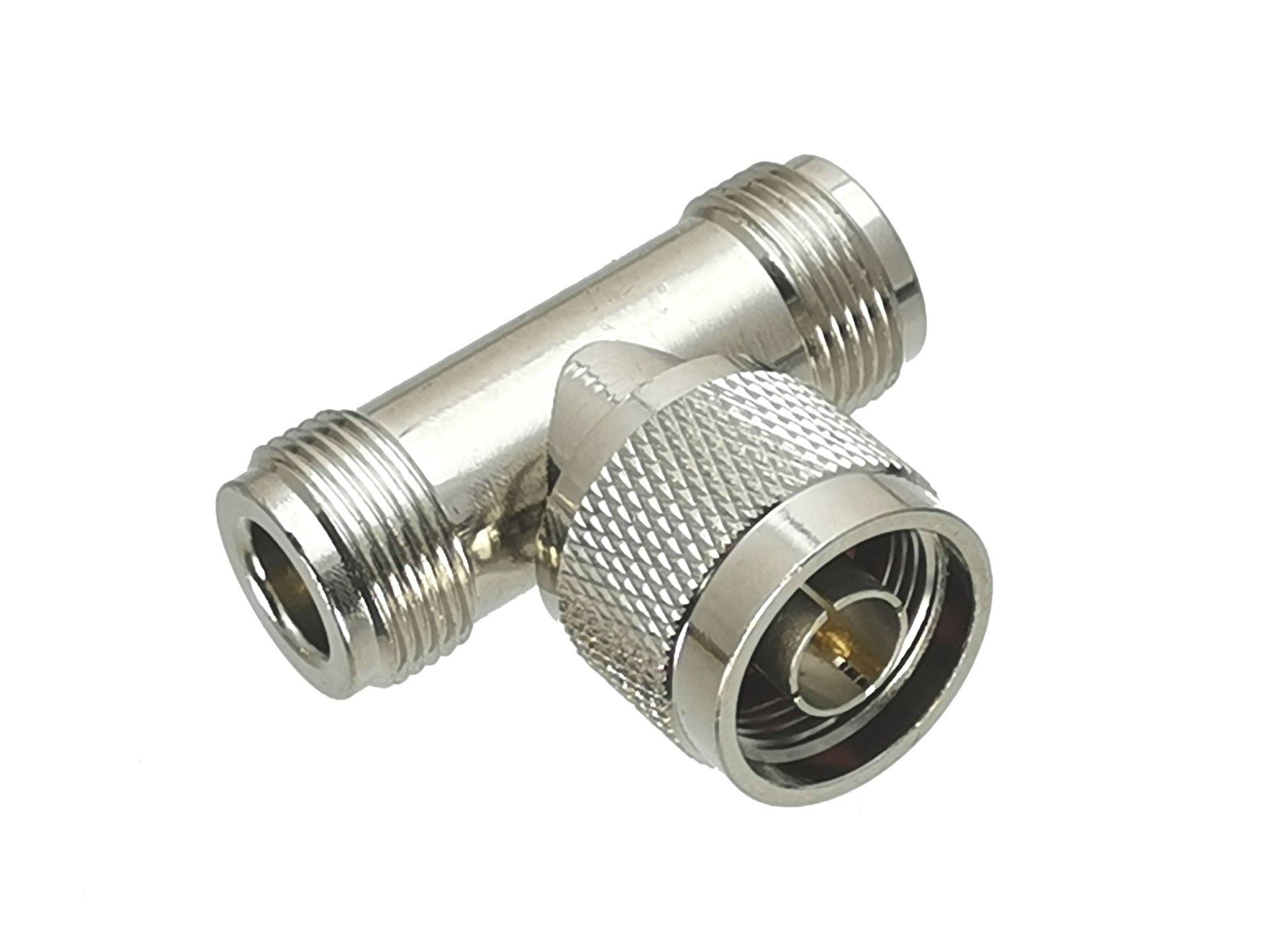 N Erkek - 2x Dişi T Konnektör