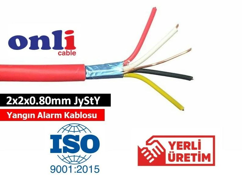 Onli 2x2x0.8mm Yangın Alarm Kablosu 250m