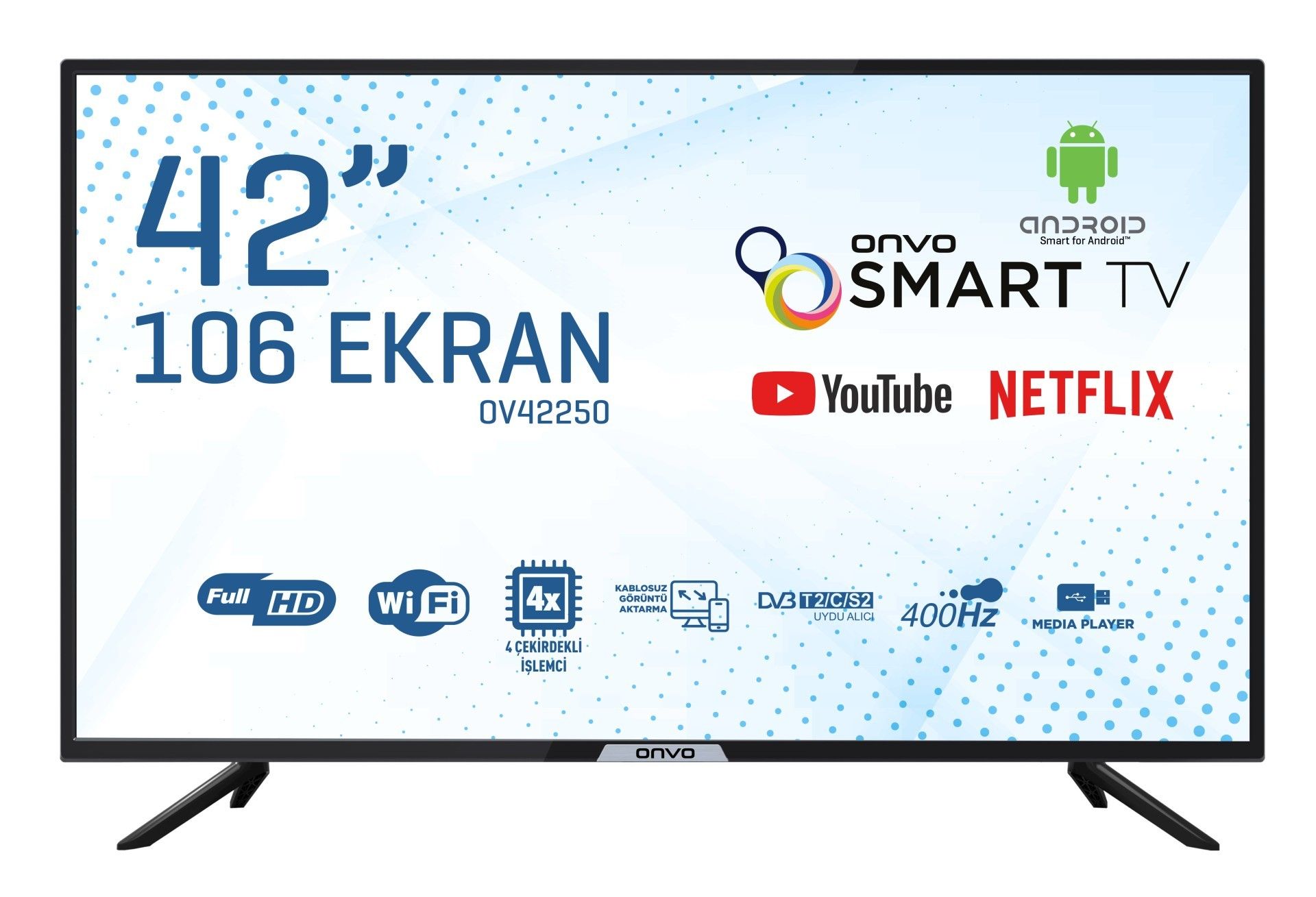 Onvo OV42250 42" 106 Ekran Uydulu FHD And. Smart
