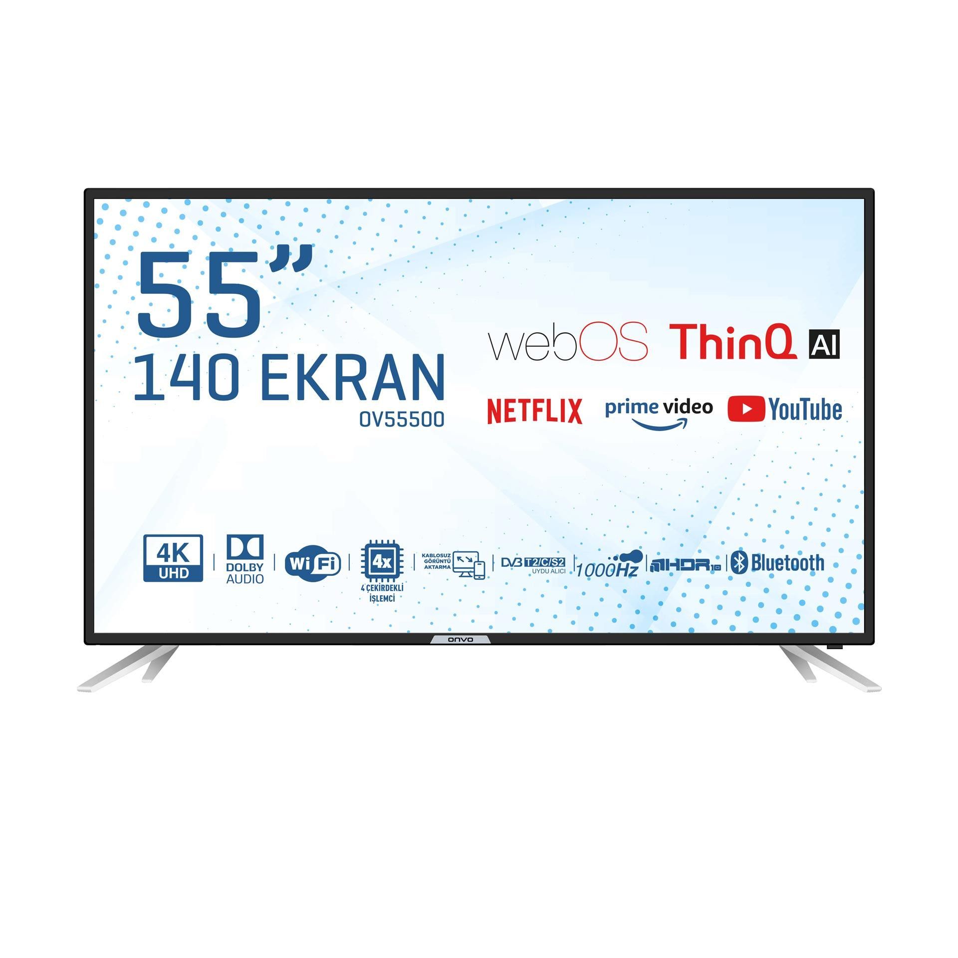 Onvo OV55500 55" 140 Ekran Uydulu webOS 4K Smart