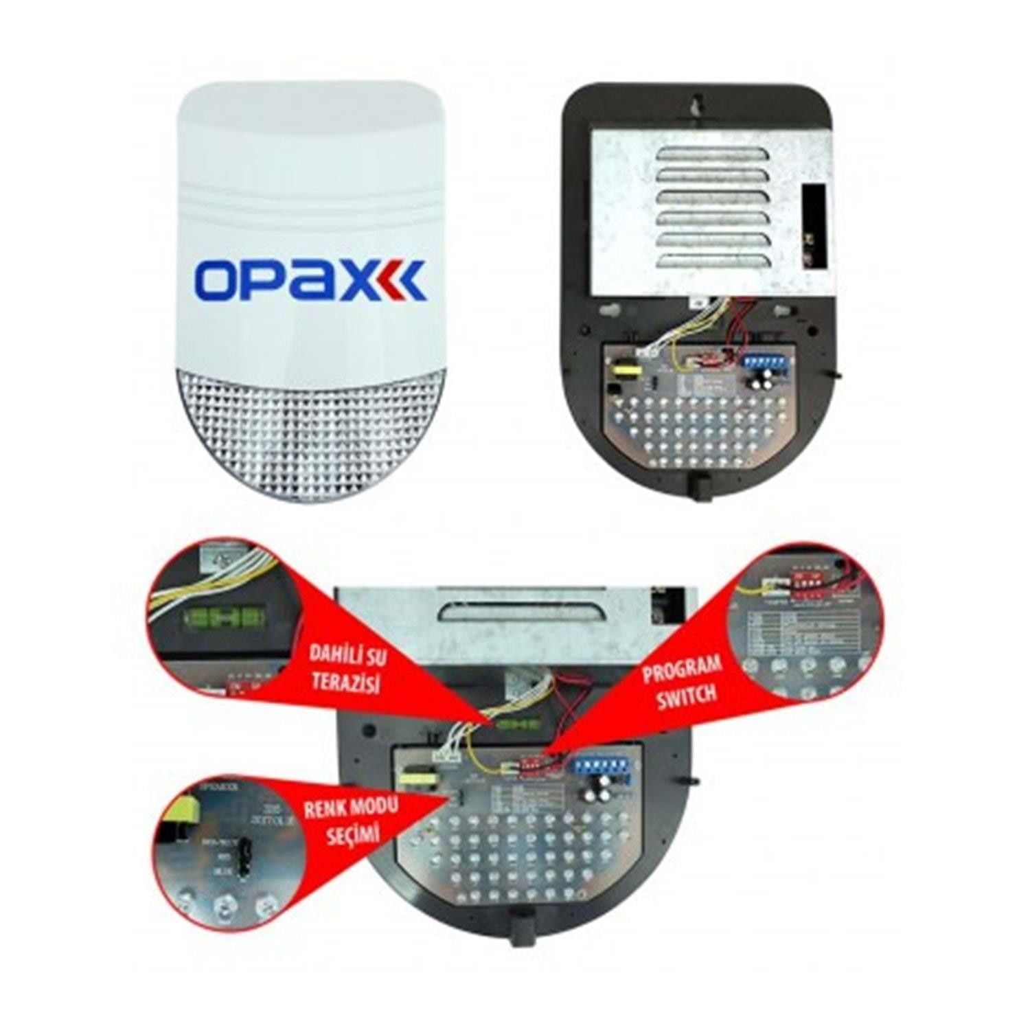 Opax BGR-10 Kablolu Kırmızı Mavi Siren