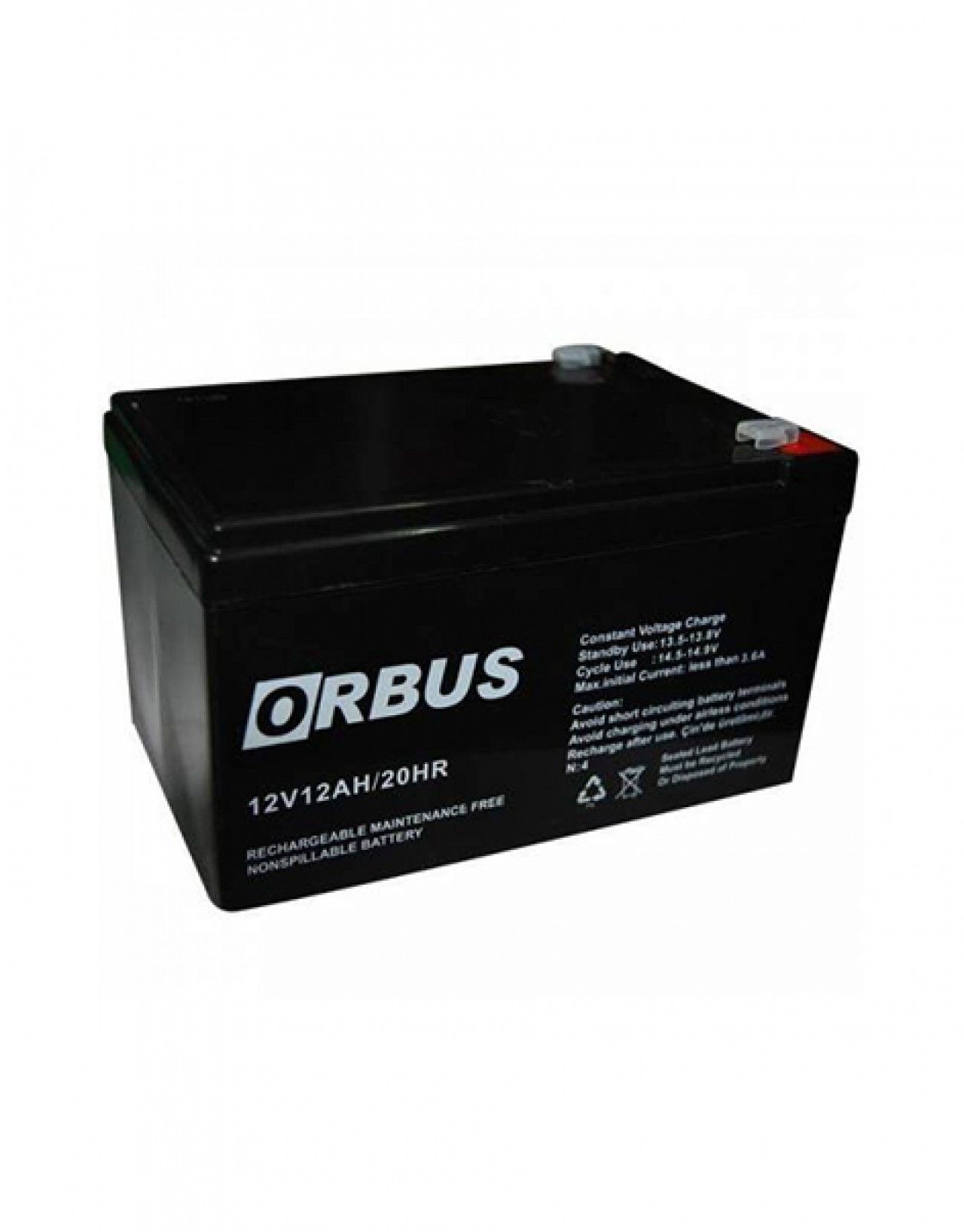 Orbus 12V 12A Bakımsız Tip Kuru Akü