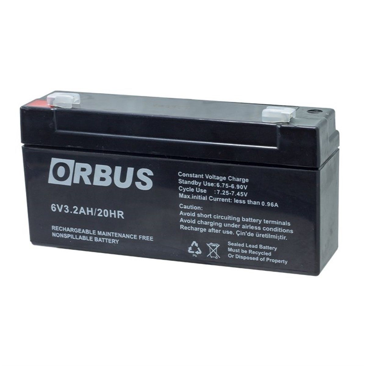 Orbus 6V 3.2Ah Bakımsız Kuru Akü
