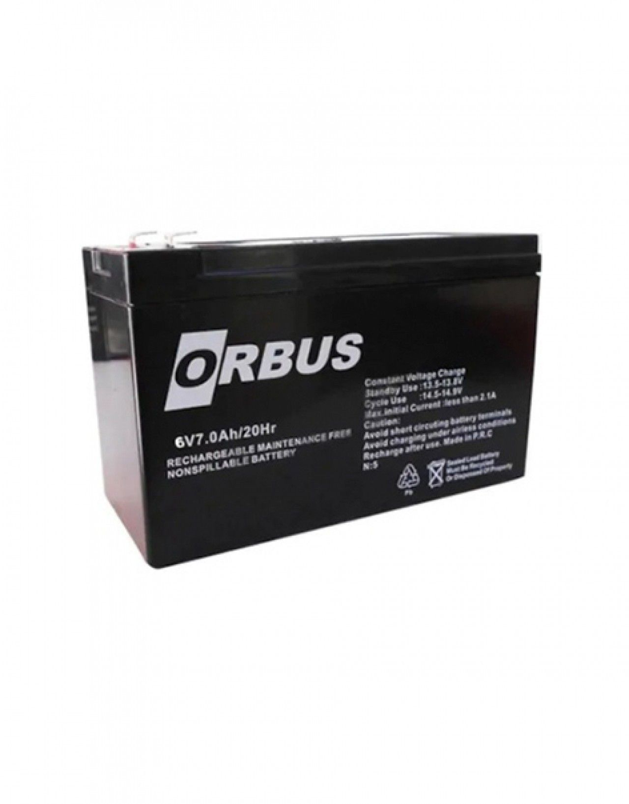 Orbus 6V 7Ah  Bakımsız Tip  Kuru Akü