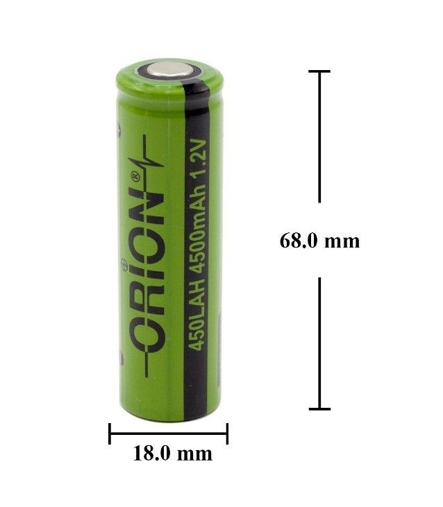 Orion 1.2V 4500mAh 18650 Ni-Mh Şarjlı Pil