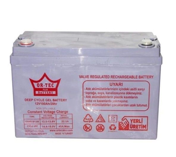 Ortec 12V 100Ah Jel Akü