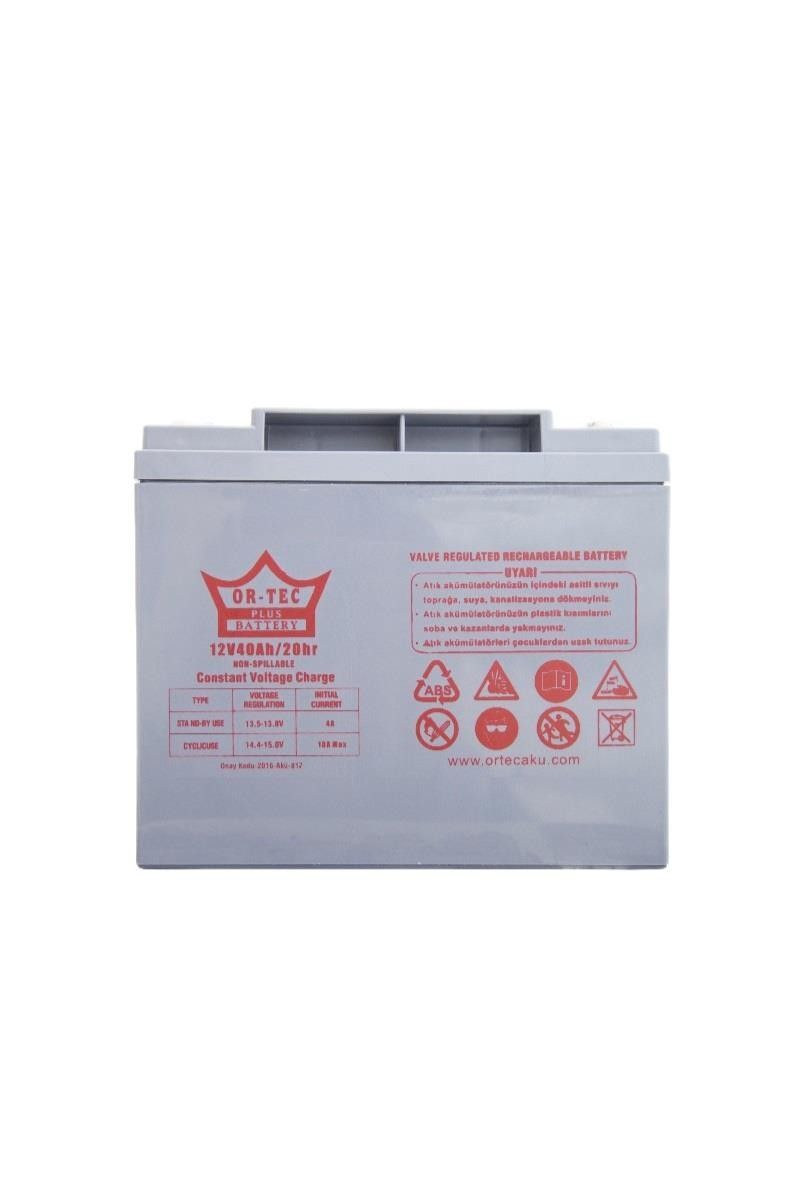 Ortec 12V 40Ah Bakımsız Kuru Akü