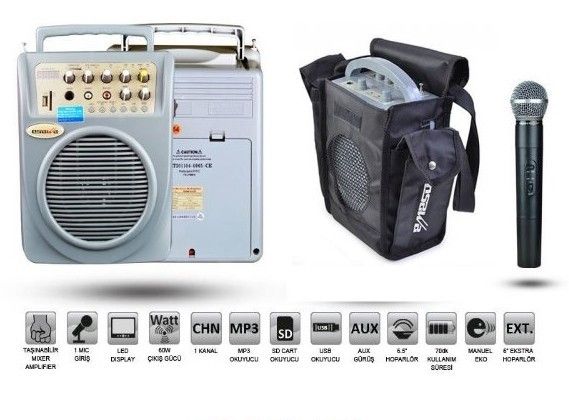 Osawa Osw-8107 60W 1 El Mik. Usb/Sd Portatif Anfi