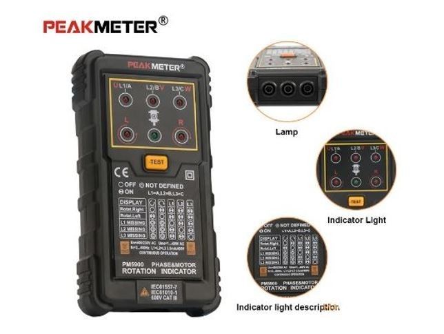 Peakmeter MS-5900 Faz&Motor Dönüş Yönü Göstergesi