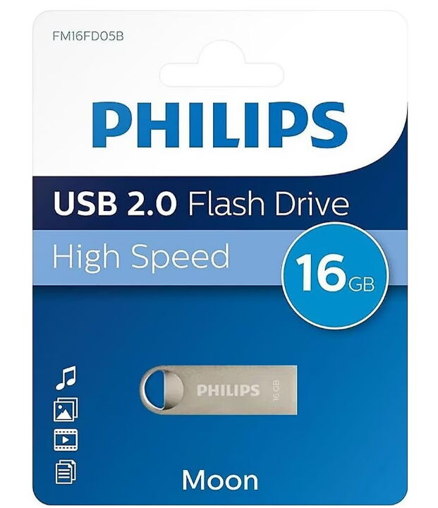 Philips Moon 16Gb Usb 2.0 Flash Bellek Gümüş