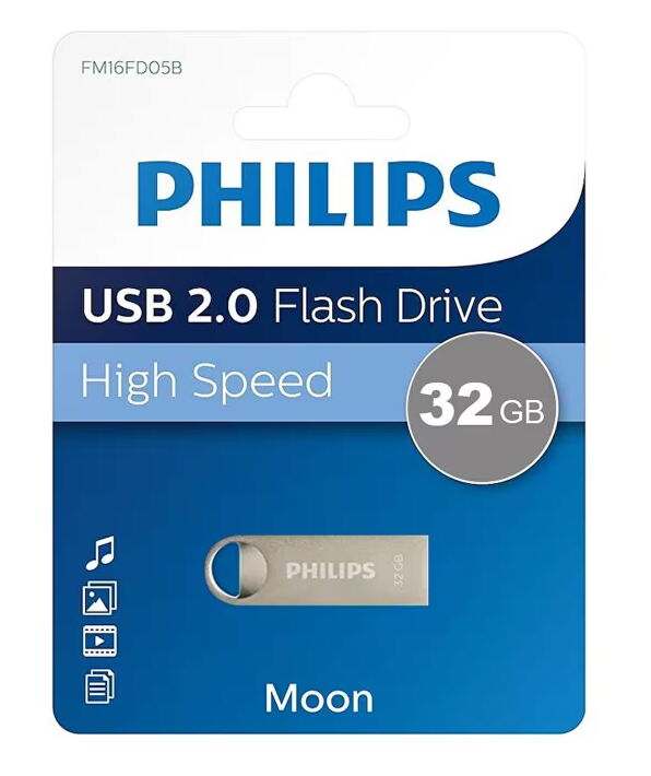 Philips Moon 32Gb Usb 2.0 Flash Bellek Gümüş