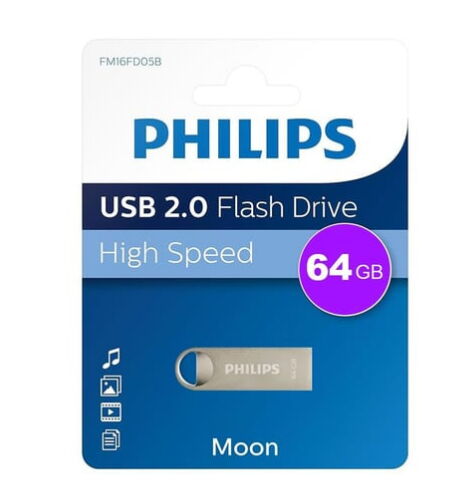 Philips Moon 64Gb Usb 2.0 Flash Bellek Gümüş