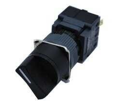 Plastik Buton 0-1 Kalıcı 16mm Siyah Çevirmeli