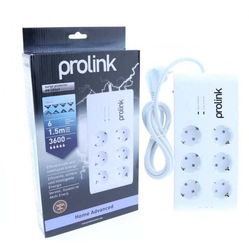 Prolink PR-SP06T 1.5m. 6 lı Akım Korumalı Priz